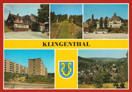 DDR Mehrbild AK Um 1989 Klingenthal Im Vogtland, U.a. Mit Neubaugebiet An Der Huth - Klingenthal