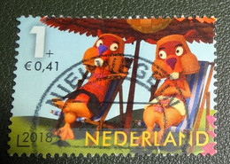 Nederland - NVPH - 3694x - 2018 - Gebruikt - Cancelled - Fabeltjeskrant - Ed En Willem Bever - Used Stamps