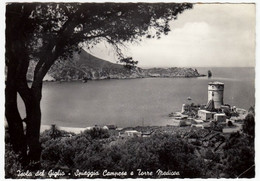 ISOLA DEL GIGLIO - SPIAGGIA CAMPESE E TORRE MEDICEA - GROSSETO - 1958 - Grosseto