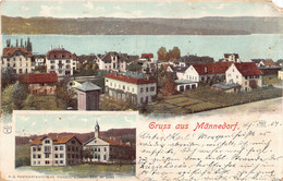 Litho Gruss Aus Männedorf - Zürich - 1904 - Angle Coupé ! - Männedorf