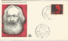 ALEMANIA FDC KARL MARX 1968 COMUNISMO - Karl Marx