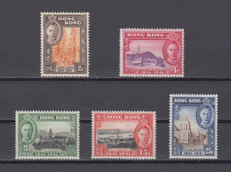 Hong Kong 1941 Centenary Stamps 5 Values,Scottl# 168-172, MNH,VF - Ungebraucht