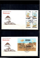 Uganda 1991 . Mushrooms. 4v.+ S/S FDC - Ouganda (1962-...)