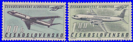 Tchécoslovaquie Aérien 1962. ~ A 57 à 58** - 40 Ans "Ceskoslovenke Aerolinie" - Poste Aérienne