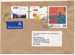 Mi 1409 + ATM Cover Abroad / Modern Art, Painting - 2 February 2006 Østjyllands Postcenter - Cartas & Documentos