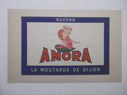 Buvard Thème Moutarde De DIJON AMORA - Mosterd