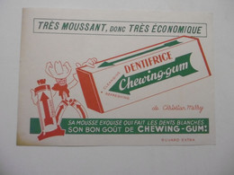 Buvard Thème Sucreries Et Gâteaux : CHEWING-GUM Dentifrice De Christian MERRY - Dulces & Biscochos