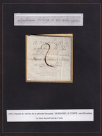 DT507 -- Collection BRAINE LE COMTE -  Lettre Précurseur ECAUSSINES LALAING  Via 86 BRAINE LECOMTE 1812 Vers BXL - 1794-1814 (Französische Besatzung)