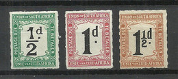 SÜDAFRIKA South Africa 1922 Michel 8 - 10 Postage Due Portomarken * - Impuestos