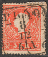 1861 KuK K.u.K Austria Czech Czechoslovakia Bohemia Hungary - PRAG PRAHA PRAGUE - 5 Kr. - Used - ...-1918 Préphilatélie