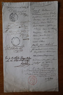 1817 Passeport  Pour Un Anglais Et Son Domestique Pour Retourner En Angleterre Par Calais  Tampons Divers - Documents Historiques