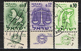 ISRAELE - 1961 - SEGNI ZODIACALI - USATI - Oblitérés (avec Tabs)