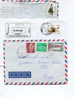 3 Different Covers To Belgium -  see Scans For Stamps And Cancellations - 1971-80 Covers