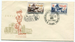 YUGOSLAVIA 1956 JUFIZ III Exhibition On Cover With Exhibition Postmarks..  Michel 868-69 - Briefe U. Dokumente