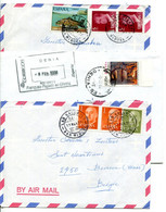 3 Different Airmail Covers To Belgium -  see Scans For Stamps And Cancellations - Ohne Zuordnung
