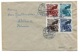 YUGOSLAVIA 1952 Communist Party Congress Set Used On Cover To Switzerland.  Michel 708-11 - Lettres & Documents