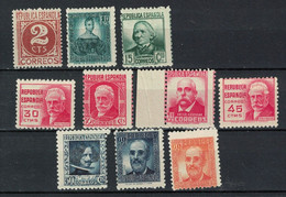 R010 / ESPAÑA - SPAIN-  NUEVOS MNH**, 1936-38, EDIFIL 731/40 CIFRA Y PERSONAJES - Ongebruikt