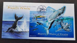 Pitcairn Islands Humpback Whales 2006 Ocean Marine Mammal (FDC) *odd Shape *unusual - Pitcairn Islands