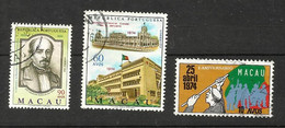 Macao N°418, 430, 434 Cote 5.25 Euros - Used Stamps