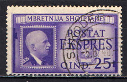 ALBANIA - 1940 - EFFIGIE DEL RE D'ITALIA VITTORIO EMANUELE III - ESPRESSO - USATO - Albania