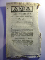 BULLETIN DES LOIS De 1794 - MEUNIERS MOULINS - LOI SUR LES CONTUMACES - Windmill - Wetten & Decreten