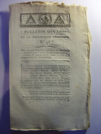 BULLETIN DES LOIS De 1794 - EXPLOSION POUDRERIE GRENELLE SECOURS BLESSES - REPRESENTANTS POUR RASSURER PARIS - Gesetze & Erlasse