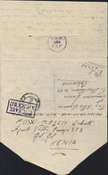 Guerre 40 Correspondance Prisonnier De Guerre Italien Cachet P.O.W. E.A.F. 353 Gilgil Kenya Censures P/W East Africa 037 - Kenya & Uganda