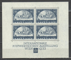 Austria 1933 - Foglietto WIPA - Ristampa 1981 - Spacefiller - Unused Stamps