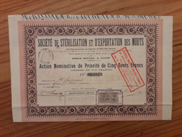Societe De Sterilisation Et D'Exportation Des Mouts - 1903 - Agriculture