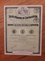 Societe Moderne De Capitalisation - SA Pour Favoriser L'Economie & L'Epargne  - Lyon - 1921 - Otros & Sin Clasificación