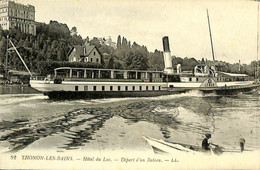 035 196 - CPA- France (74) Haute Savoie - Thonon-les-bains - Hôtel Du Lac - Départ D'un Bateau - Thonon-les-Bains