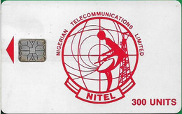 Nigeria - Nitel - Logo Red, Cn. 44040 Small, SC6, 300Units, Used - Nigeria