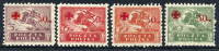 POLAND 1921 Red Cross Surcharge Set, Fine Hinged Mint / *.  Michel 154-57 - Unused Stamps