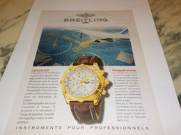 ANCIENNE PUBLICITE CONCORDE ET LA MONTRE BREITLING 1997 - Autres & Non Classés