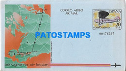 171152 SPAIN ESPAÑA COVER CANCEL AEROGRAMA AIR LETTER POSTAL STATINOERY NO POSTCARD - Otros & Sin Clasificación