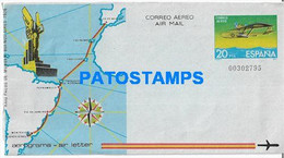 171153 SPAIN ESPAÑA COVER CANCEL AEROGRAMA AIR LETTER MAPA MAP AVIATION POSTAL STATINOERY NO POSTCARD - Otros & Sin Clasificación