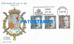 171155 SPAIN ESPAÑA MADRID COVER CANCEL YEAR 1981 HERALDRY ROYALTY S.M. EL REY NO POSTAL POSTCARD - Autres & Non Classés