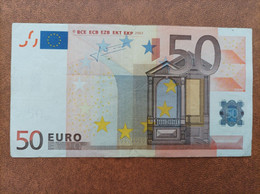 50 EURO SPAIN(V) MO43A1, First Position,TRICHET, With Error Letter O Instead Of Number Zero - 50 Euro