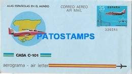 171171 SPAIN ESPAÑA COVER AEROGRAMA AVIATION CASA C- 101 POSTAL STATIONERY NO POSTCARD - Andere & Zonder Classificatie