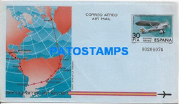 171173 SPAIN ESPAÑA COVER AEROGRAMA AVIATION MAP MAPA POSTAL STATIONERY NO POSTCARD - Other & Unclassified
