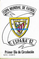 171177 SPAIN ESPAÑA COVER WORLD CUP SOCCER FUTBOL HERALDRY ATHLETIC CLUB BILBAO 1982 NO POSTCARD - Autres & Non Classés