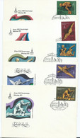 USSR / Russia - LOT - 5 FDC - 1978 Olympic Games - Moscow, USSR - Water Sports - Summer 1980: Moscow
