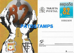 171219 SPAIN ESPAÑA WORLD CUP SOCCER FUTBOL YEAR 1982 POSTAL STATIONERY POSTCARD - Altri & Non Classificati