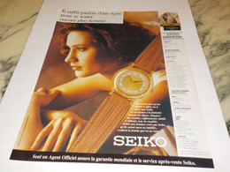 ANCIENNE PUBLICITE PLUS FEMME   LA MONTRE SEIKO 1991 - Autres & Non Classés