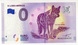 2018-1 BILLET TOURISTIQUE PORTUGAL 0 EURO SOUVENIR N°MEAE000634 O LOBO IBERICO Loup - Privatentwürfe