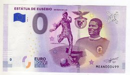 2018-3 BILLET TOURISTIQUE PORTUGAL 0 EURO SOUVENIR N°MEAN000497 ESTATUA DE EUSEBIO - Pruebas Privadas