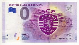 2018-2 BILLET TOURISTIQUE PORTUGAL 0 EURO SOUVENIR N°MEBF000225 SPORTING CLUB DE PORTUGAL Club De Foot De Lisbonne - Essais Privés / Non-officiels