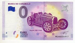 2018-1 BILLET TOURISTIQUE PORTUGAL 0 EURO SOUVENIR N°MEAQ004915 MUSEU DO CARAMULO Bugatti 35B 1930 - Essais Privés / Non-officiels