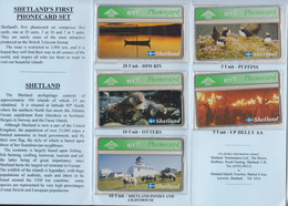UK - Shetland Collection Of 5 Mint Phonecards In Folder - BT Emissioni Commemorative
