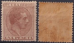 1880-169 CUBA 1880 ALFONSO XII 1pta GOMA ORIGINAL Y BUEN CENTRAJE. - Prefilatelia